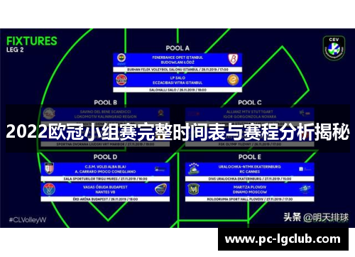2022欧冠小组赛完整时间表与赛程分析揭秘