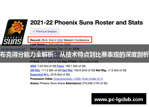 布克得分能力全解析:从技术特点到比赛表现的深度剖析 布克得分能力全解析:从技术特点到比赛表现的深度剖析