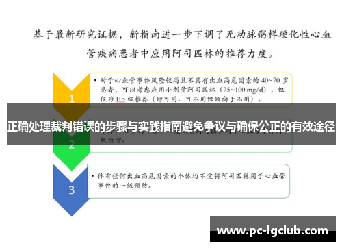 正确处理裁判错误的步骤与实践指南避免争议与确保公正的有效途径 正确处理裁判错误的步骤与实践指南避免争议与确保公正的有效途径